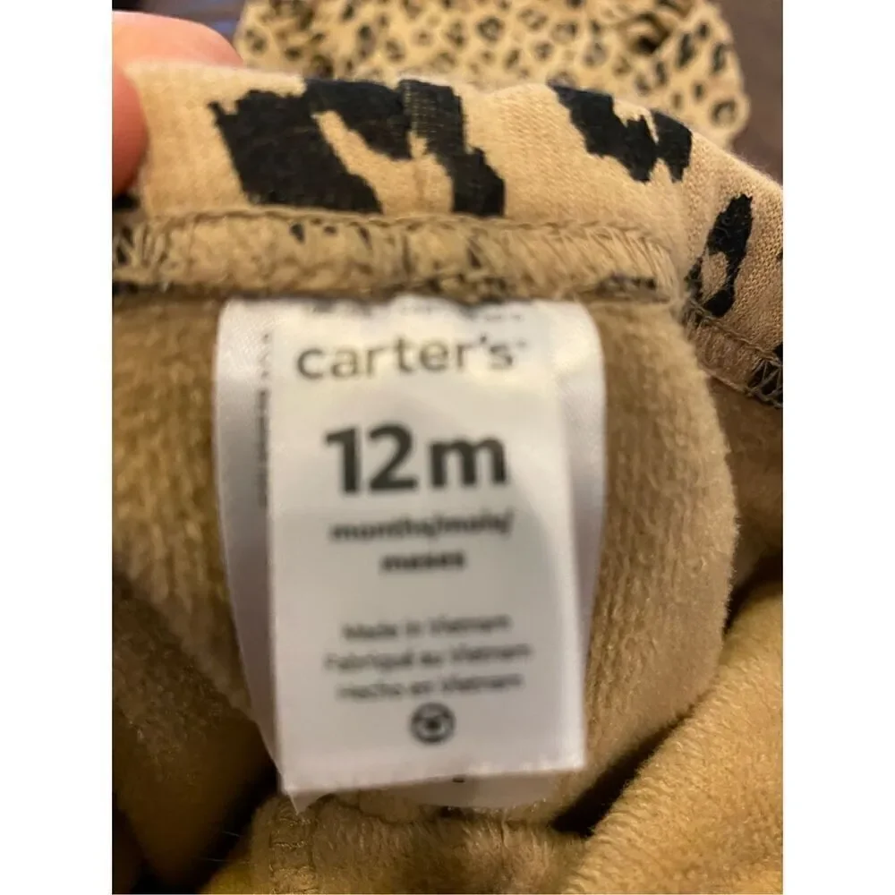✅Carter’s matching cheetah print outfit